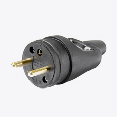 Prise male 16 A Caoutchouc