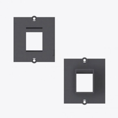 Plastron vide 1 Embase RJ45